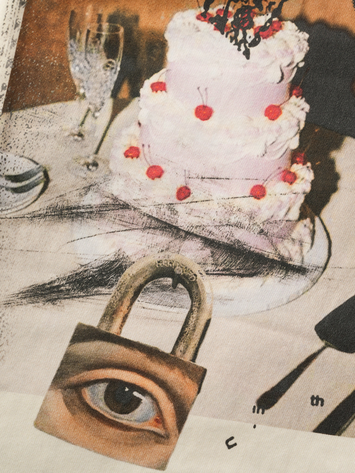 Pop Culture Collage Pants - Vanilla Dream