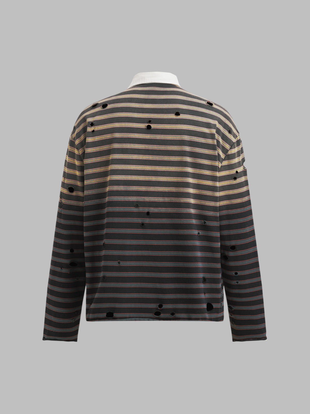 Why Not Collar Polo Sweatshirt – Brown Navy