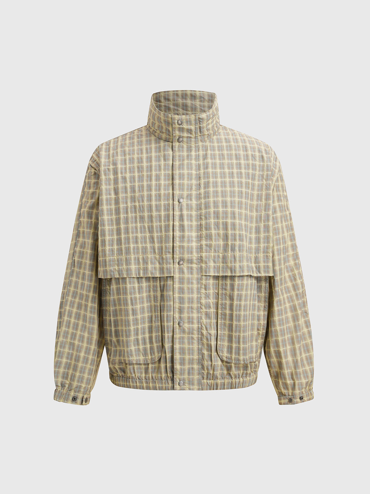 Grid Rush Windbreaker – Lime Beige