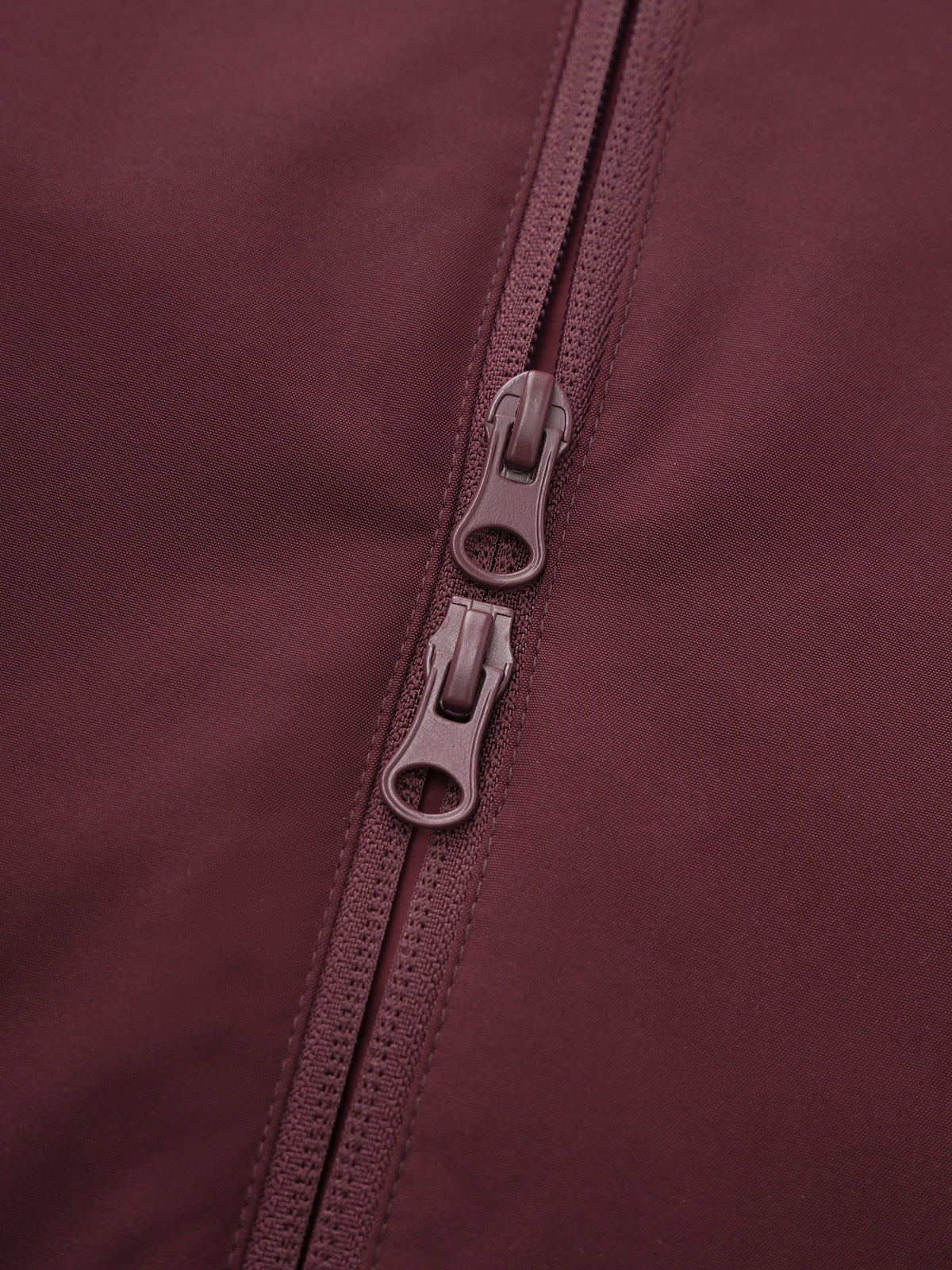 Zip Track Windbreaker – Wine Red