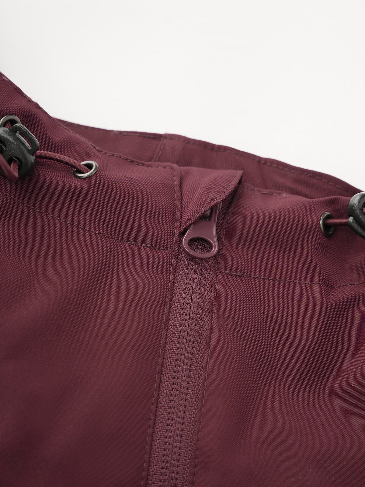 Zip Track Windbreaker – Wine Red