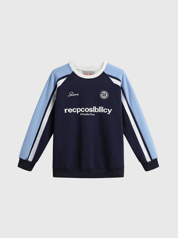 Two-Tone Crew Sweatshirt - Sky Blue