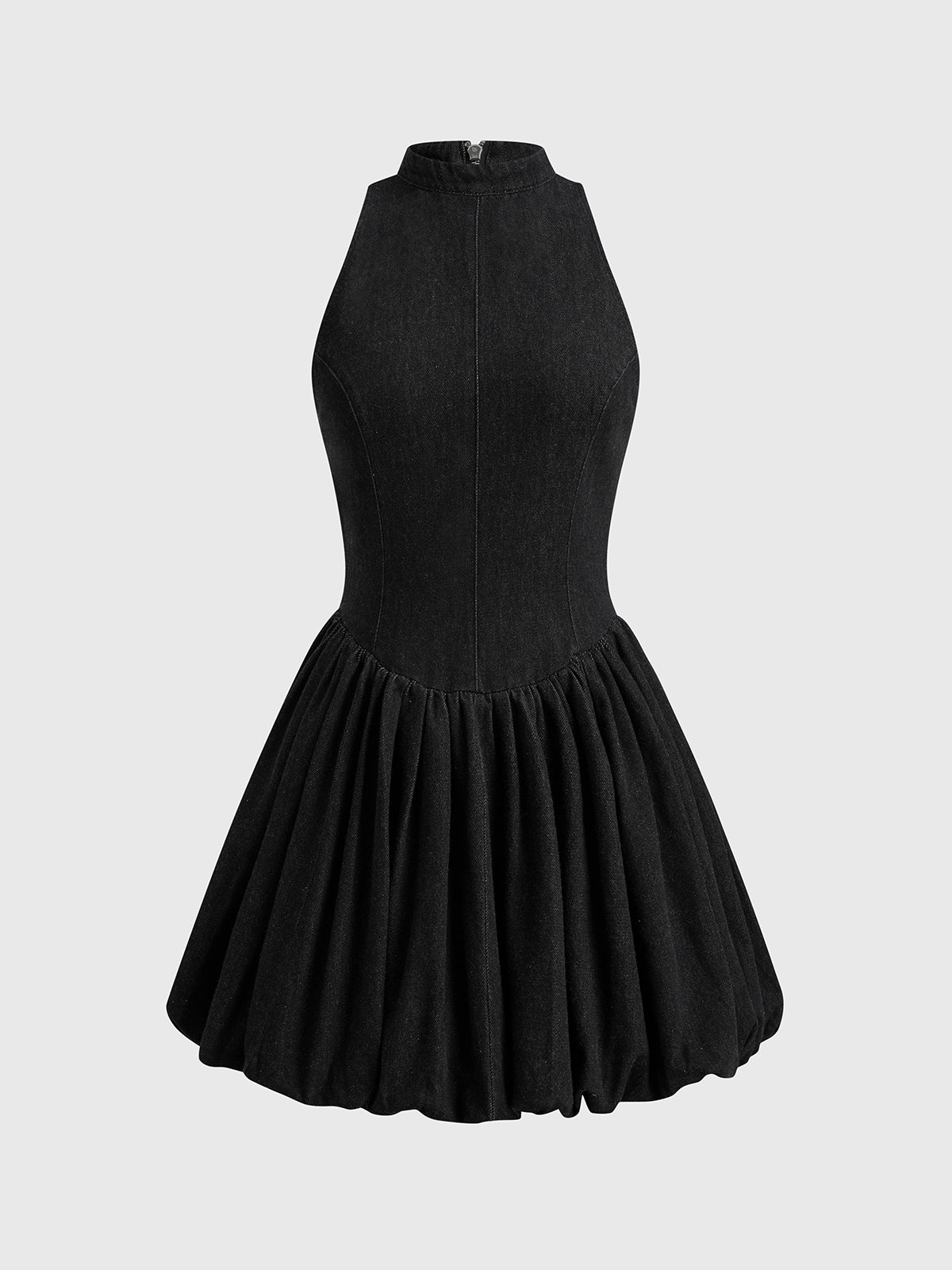 Hold Me Tight Pleated Dress – Pitch Black