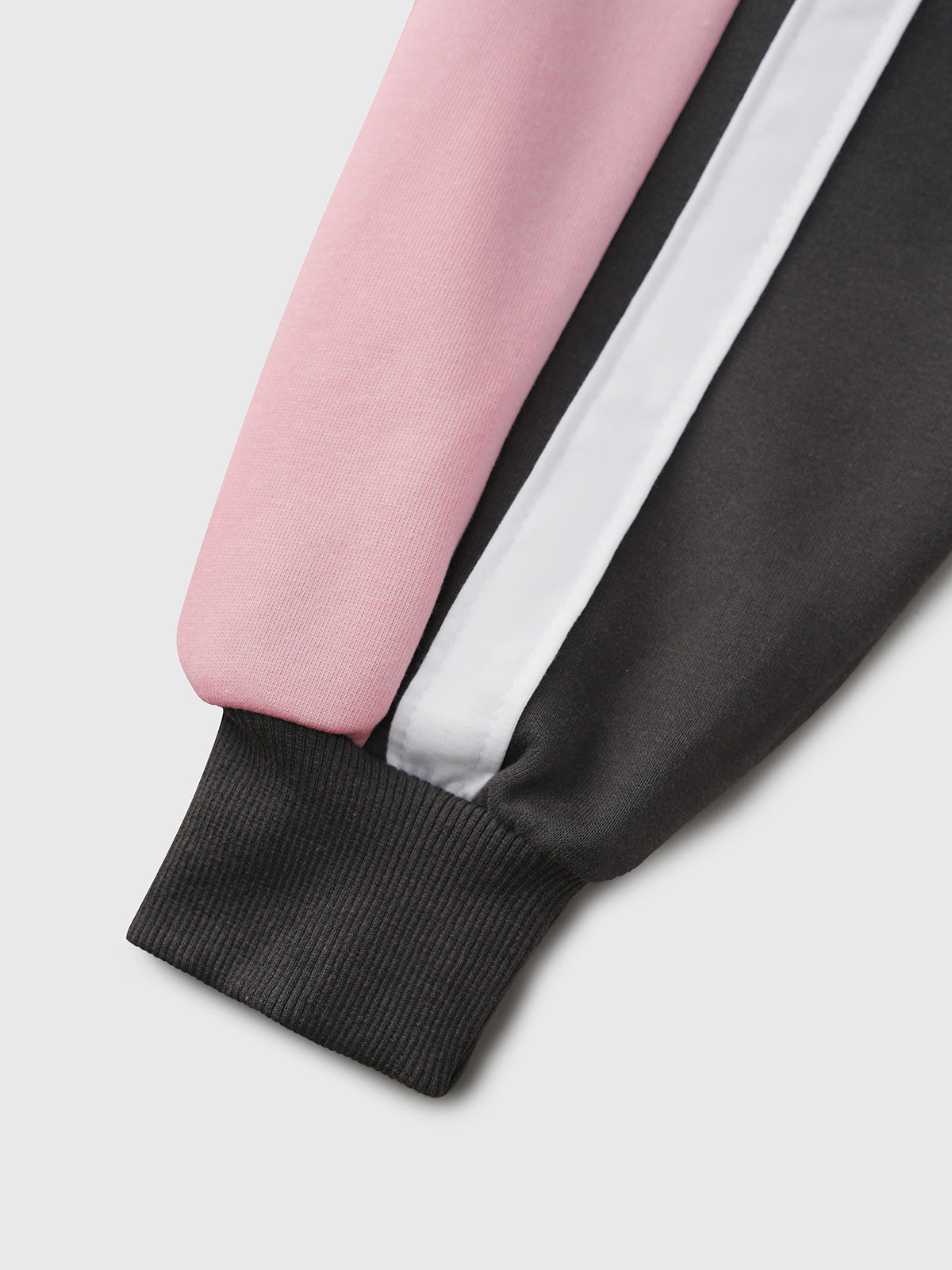 Two-Tone Crew Sweatshirt - Black Pink