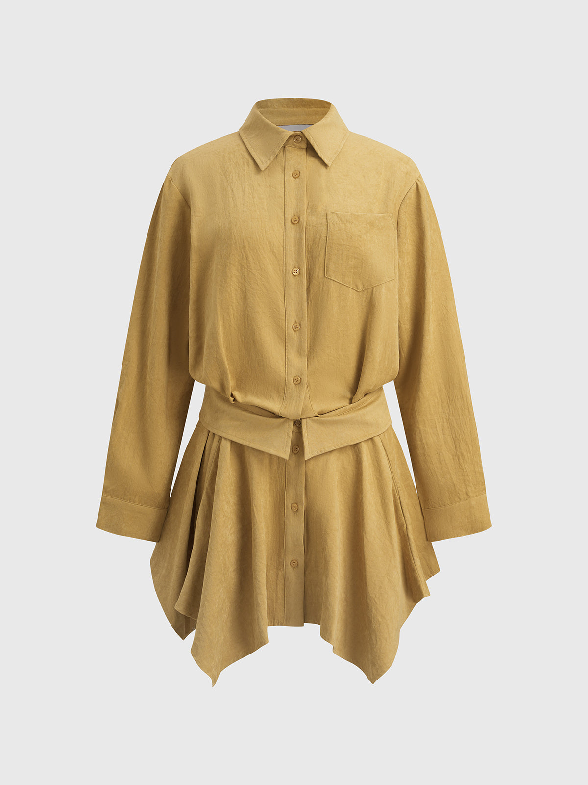 Golden Divide Panel Shirt – Honey Mustard