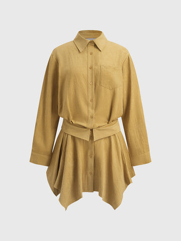 Golden Divide Panel Shirt – Honey Mustard