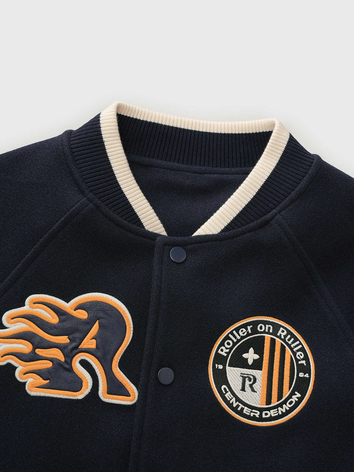 RoR Draft Varsity Jacket - Navy Yellow