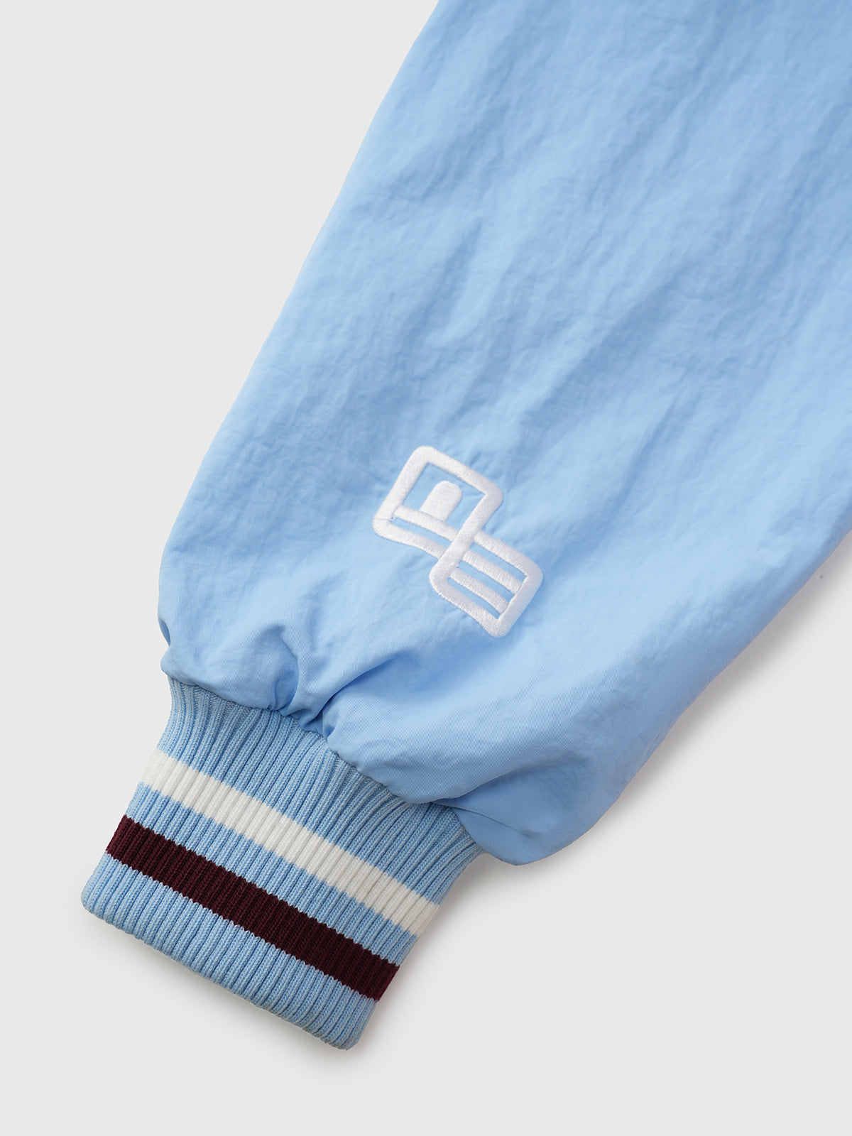 Skyline Note Varsity Jacket - Light Blue