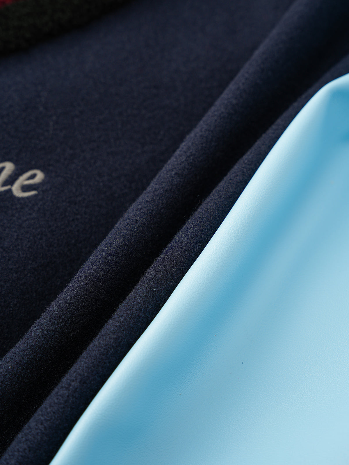 No.6 Heartline Varsity Jacket - Navy Red
