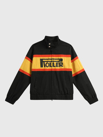 Fastlane Varsity Jacket - Black Red Yellow