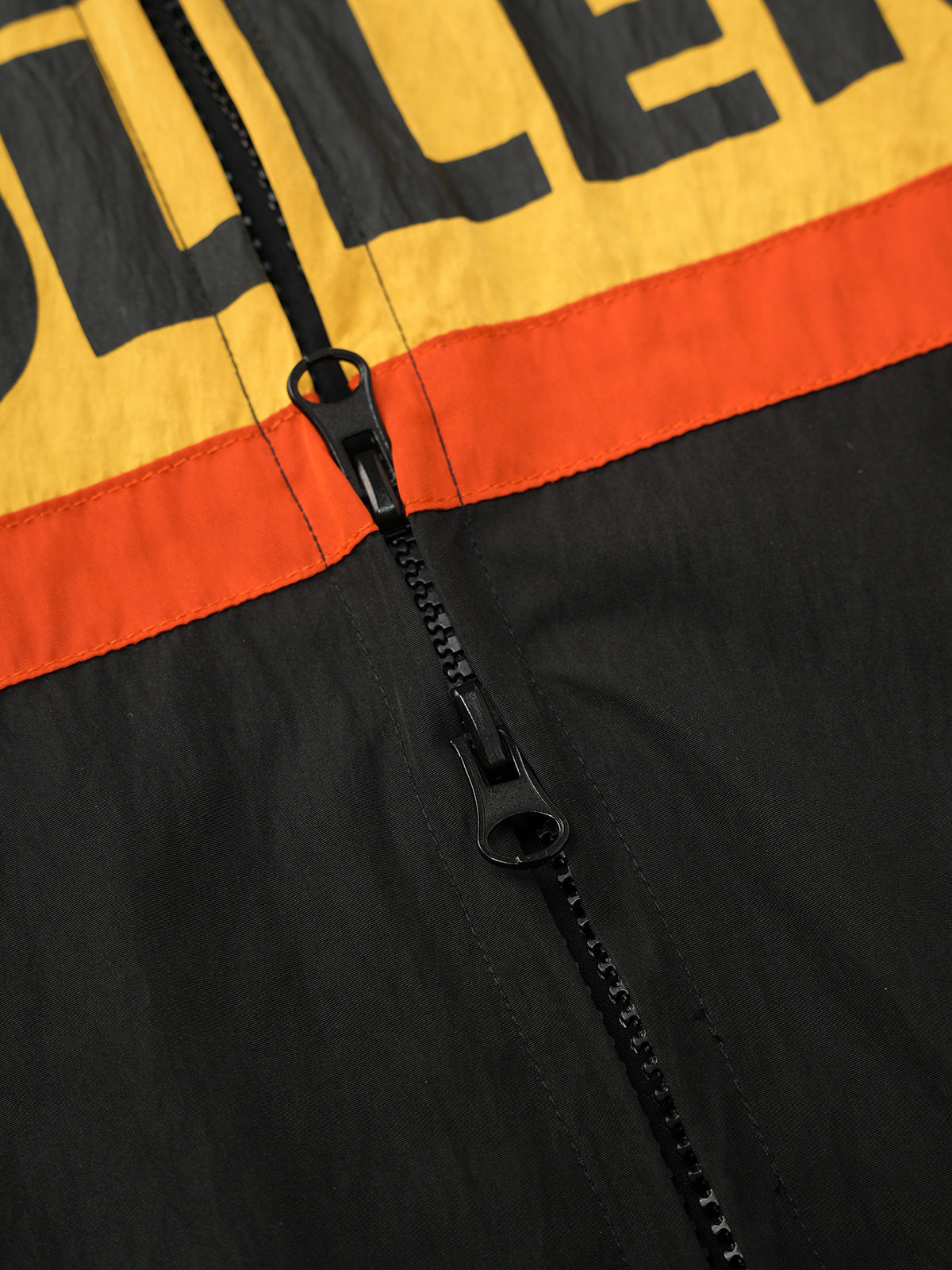 Fastlane Varsity Jacket - Black Red Yellow