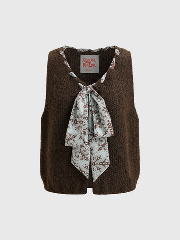Bloom Tie Vest – Espresso Brown