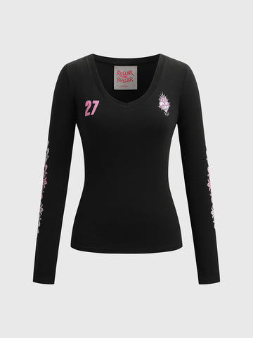 Gothic Heart Top - Charcoal Black