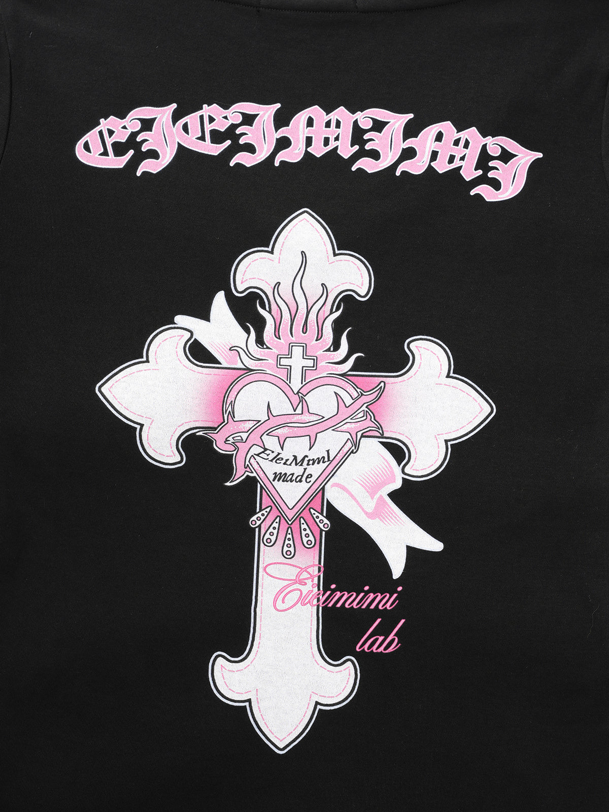 Gothic Heart Top - Charcoal Black