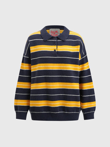 Snack Break Knit Polo – Navy Butter