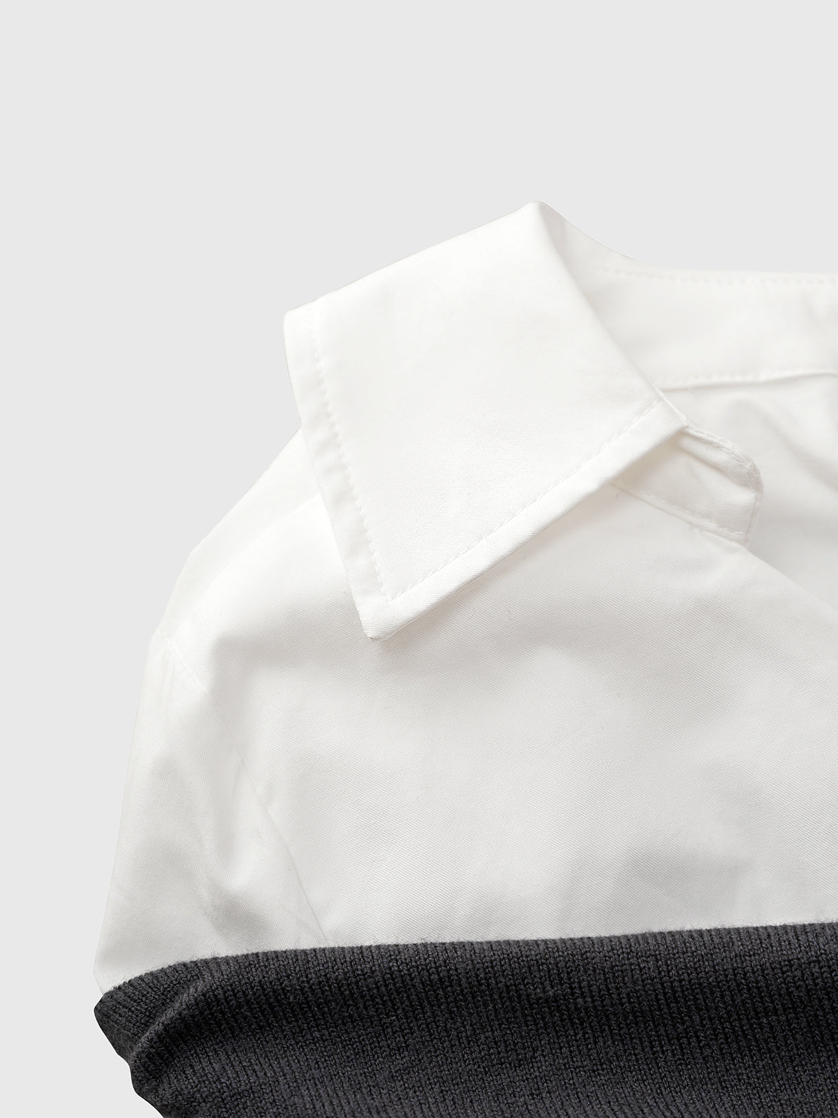 Whisper Fold Knit Top – Charcoal Ivory