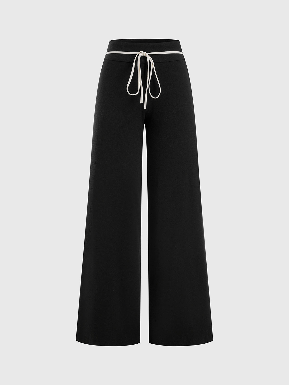 Tied Tempo Pants – Onyx Cream