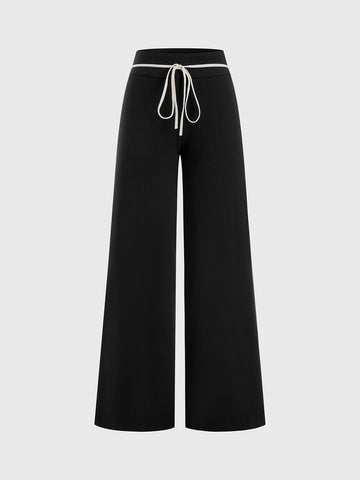 Tied Tempo Pants – Onyx Cream