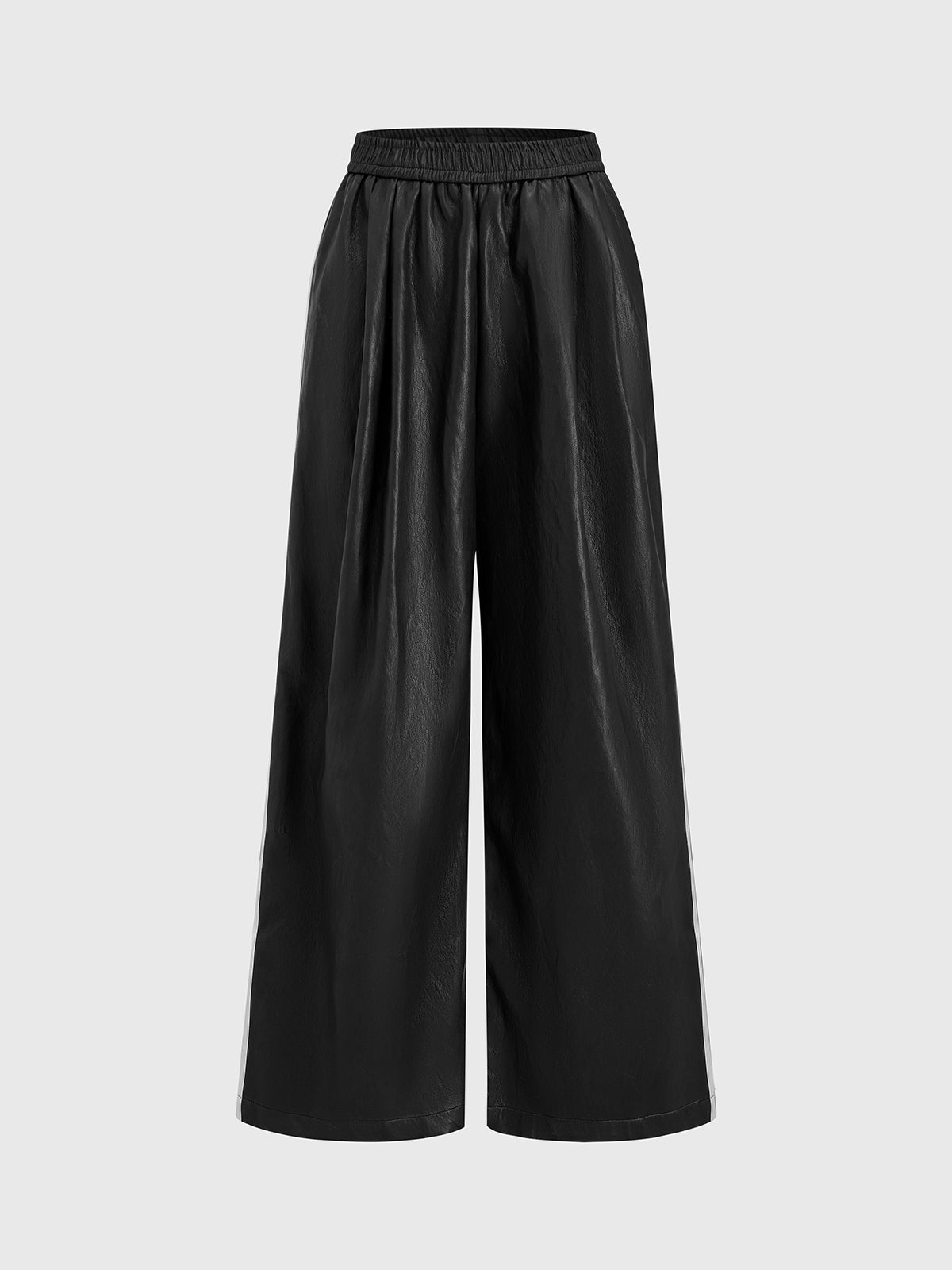 Midnight Stretch Leather Pants – Jet Black