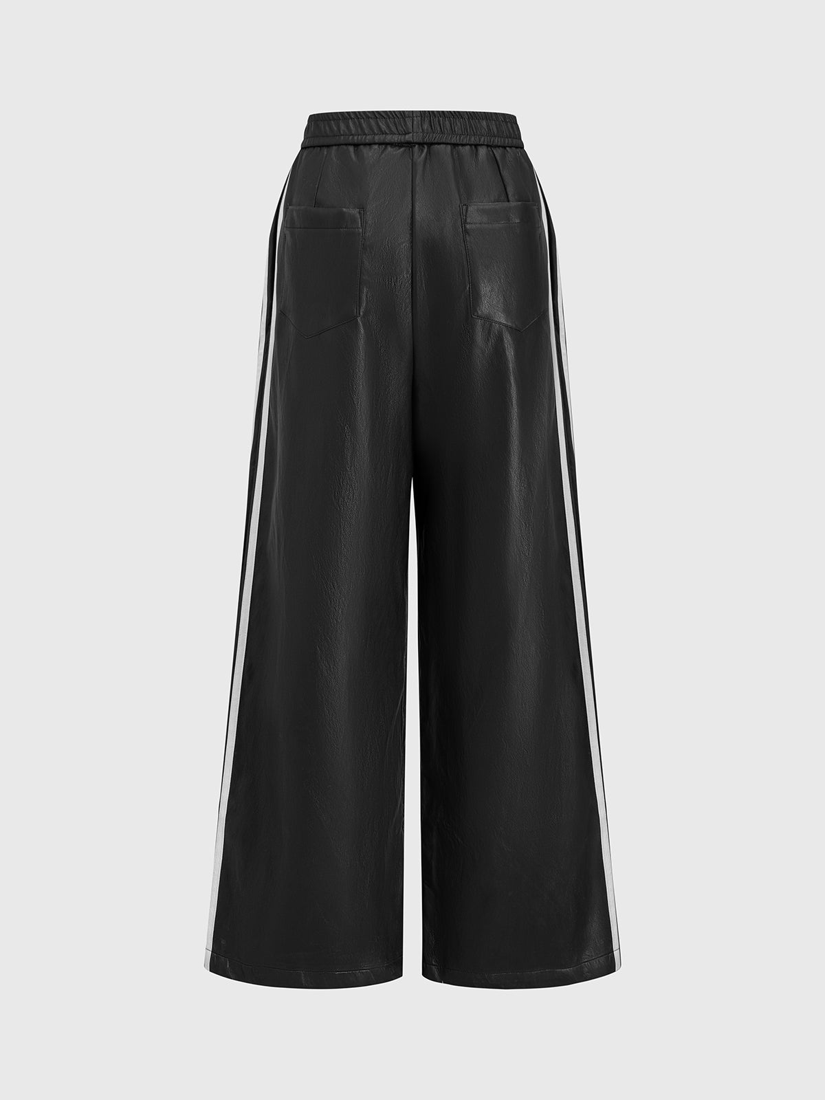 Midnight Stretch Leather Pants – Jet Black