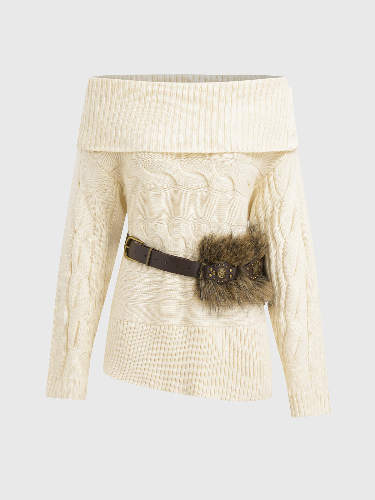 Moon Belt Knit – Vanilla Taupe