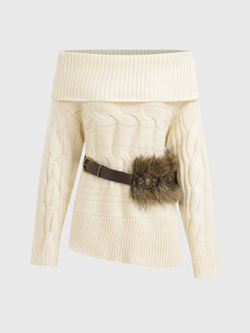 Moon Belt Knit – Vanilla Taupe