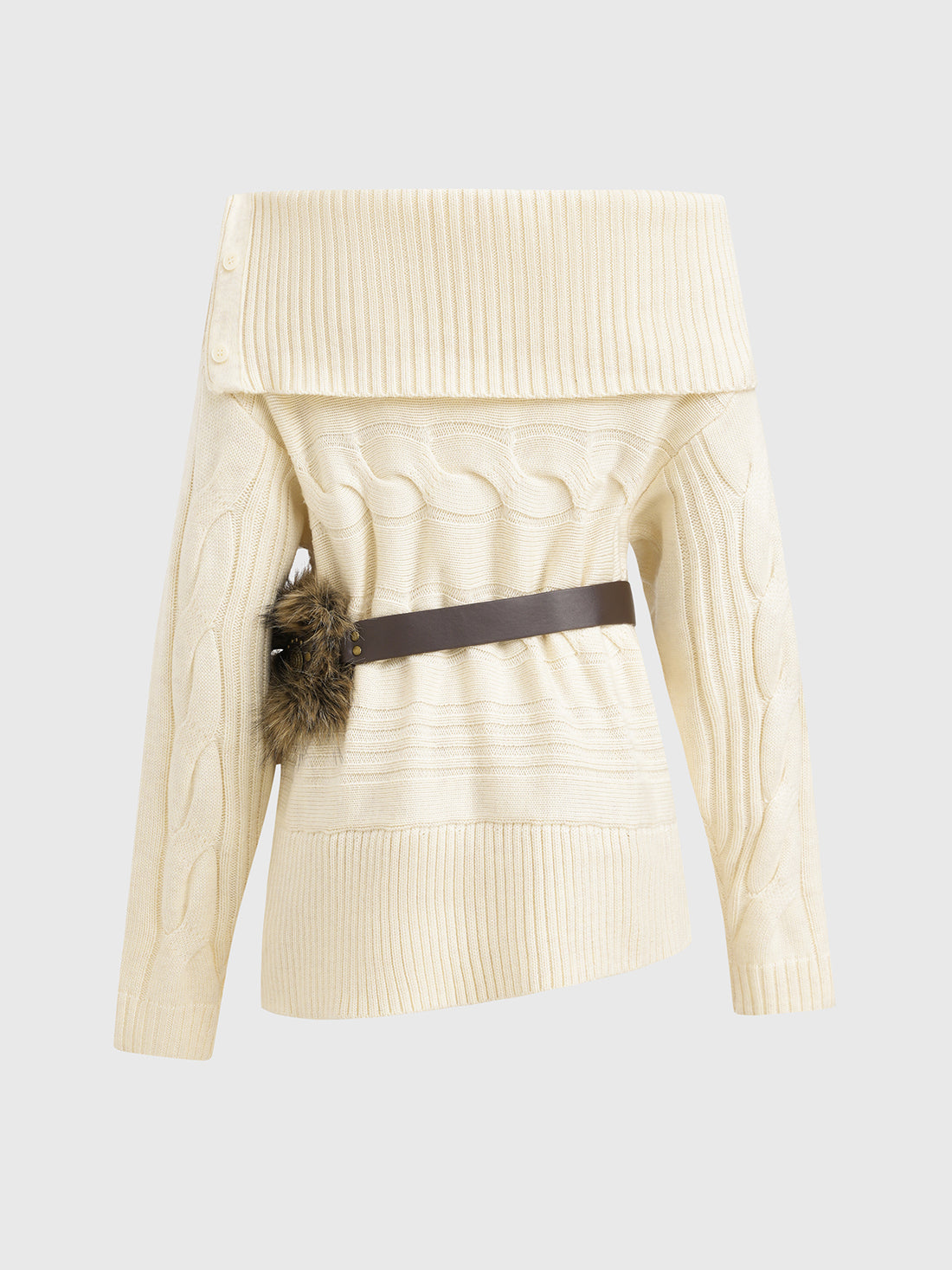 Moon Belt Knit – Vanilla Taupe