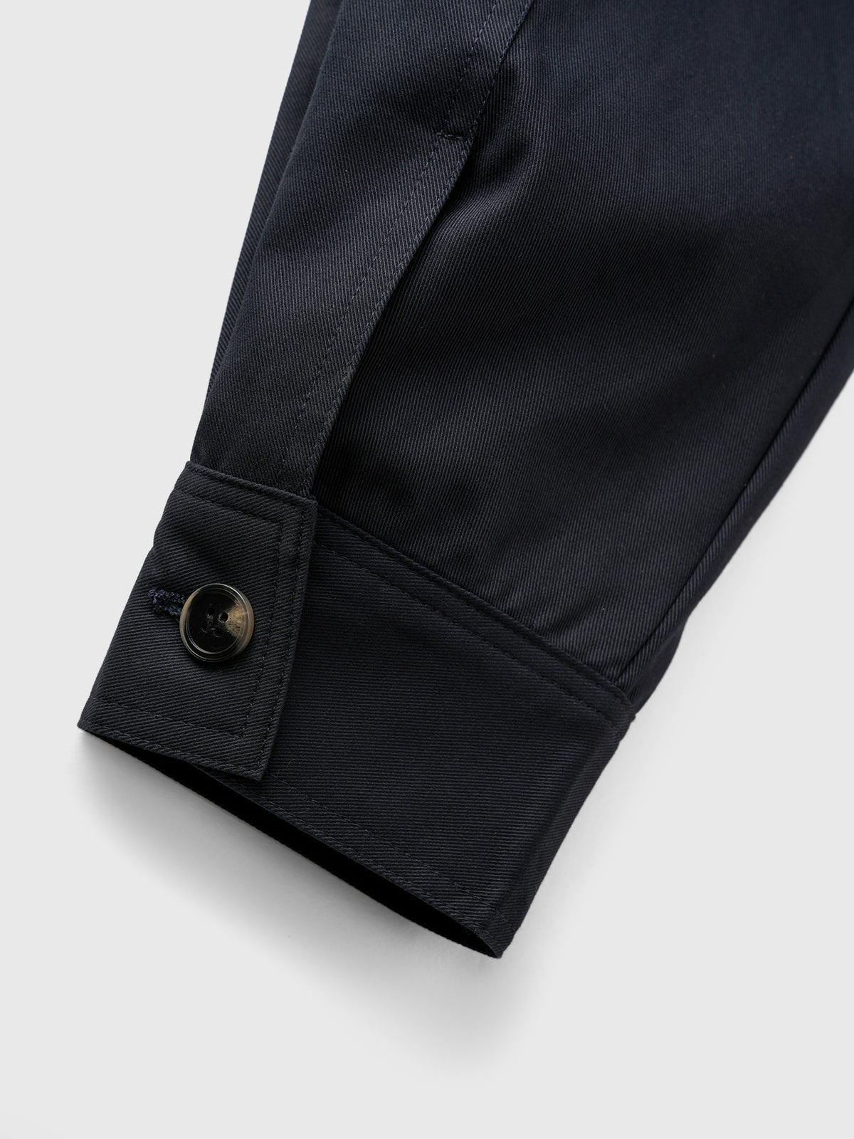 Ribbon Fold Leather Jacket – Midnight Navy