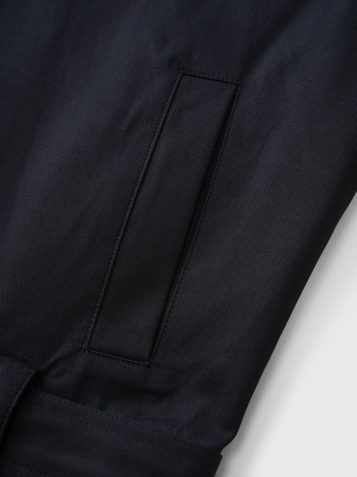 Ribbon Fold Leather Jacket – Midnight Navy