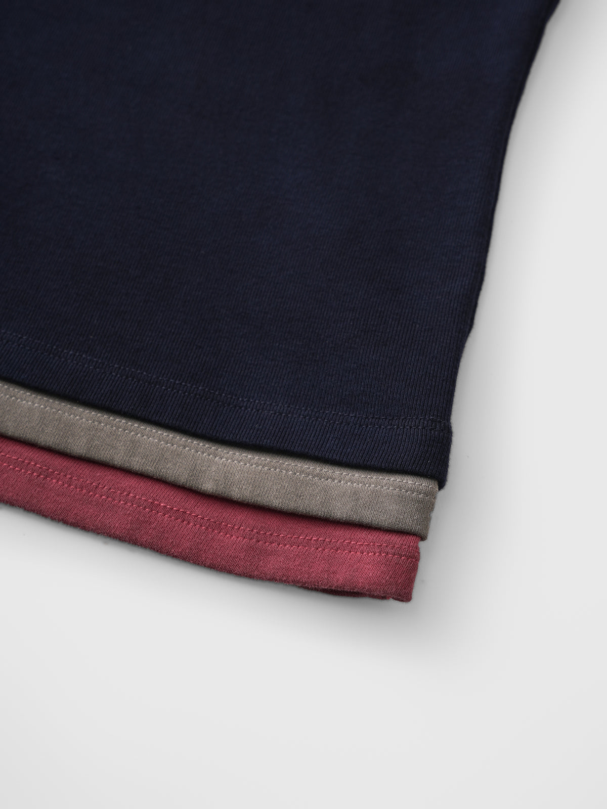 Split Mood Faux Layer Tee – Navy Red