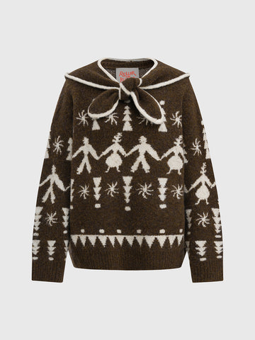 Snow Parade Sweater – Mocha Ivory