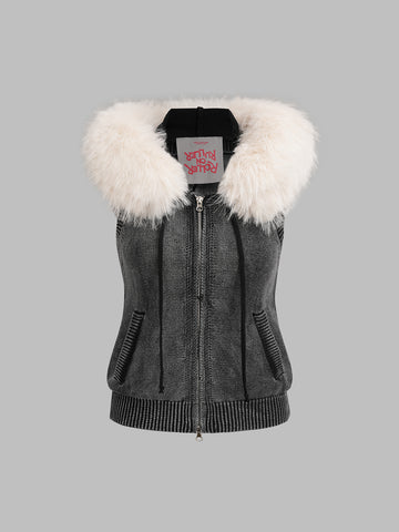 Frostline Vest – Slate Ivory