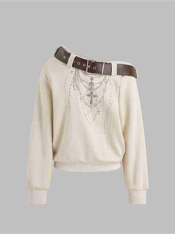 Mild Cross Sweatshirt – Sand Beige
