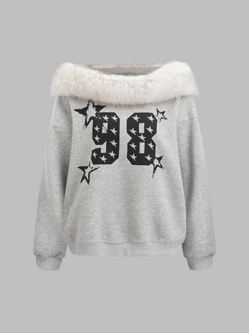 Starfield Off-Shoulder Knit – Mist Grey
