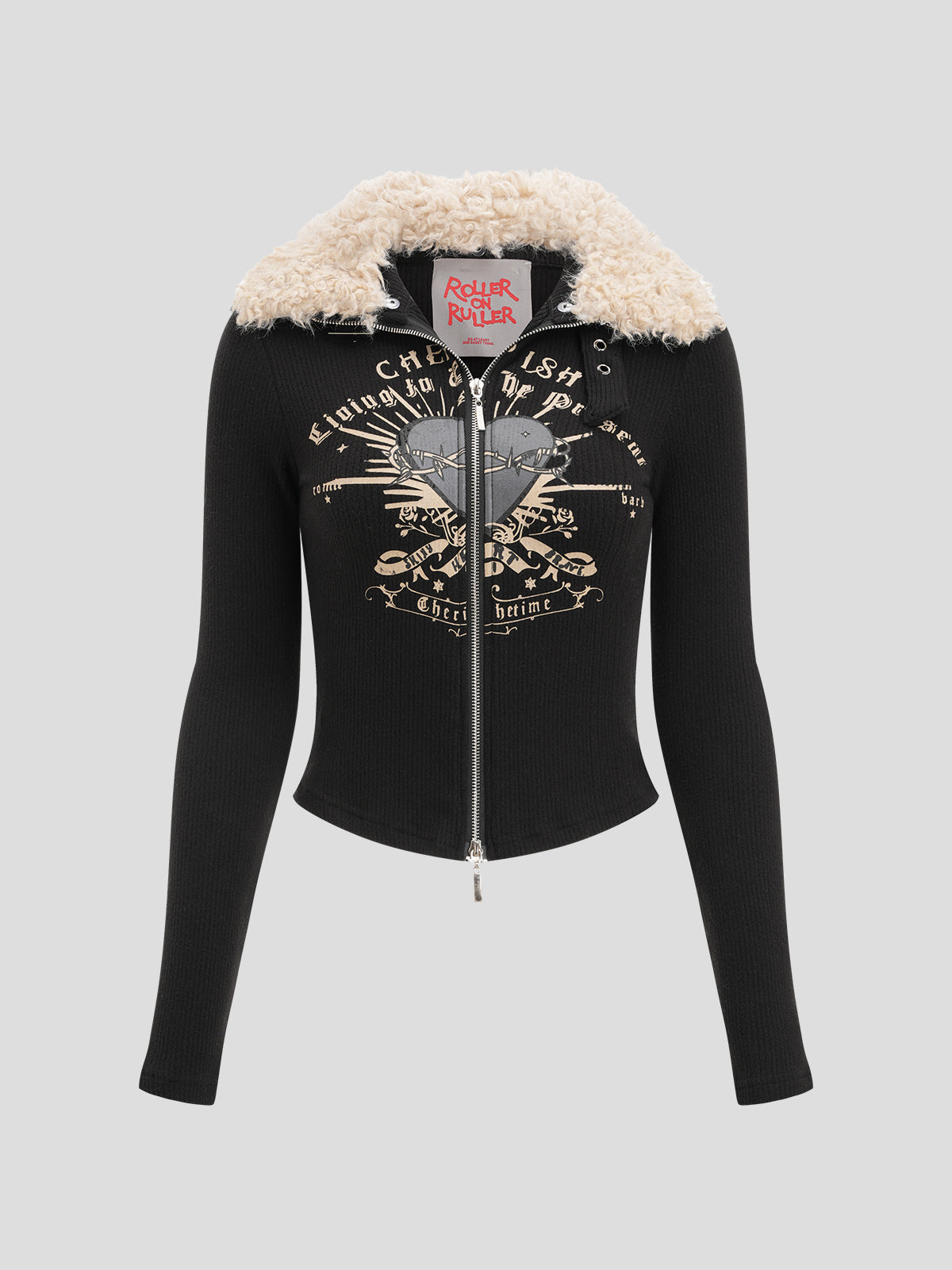Cherish Dawn Knit Coat – Noir Black