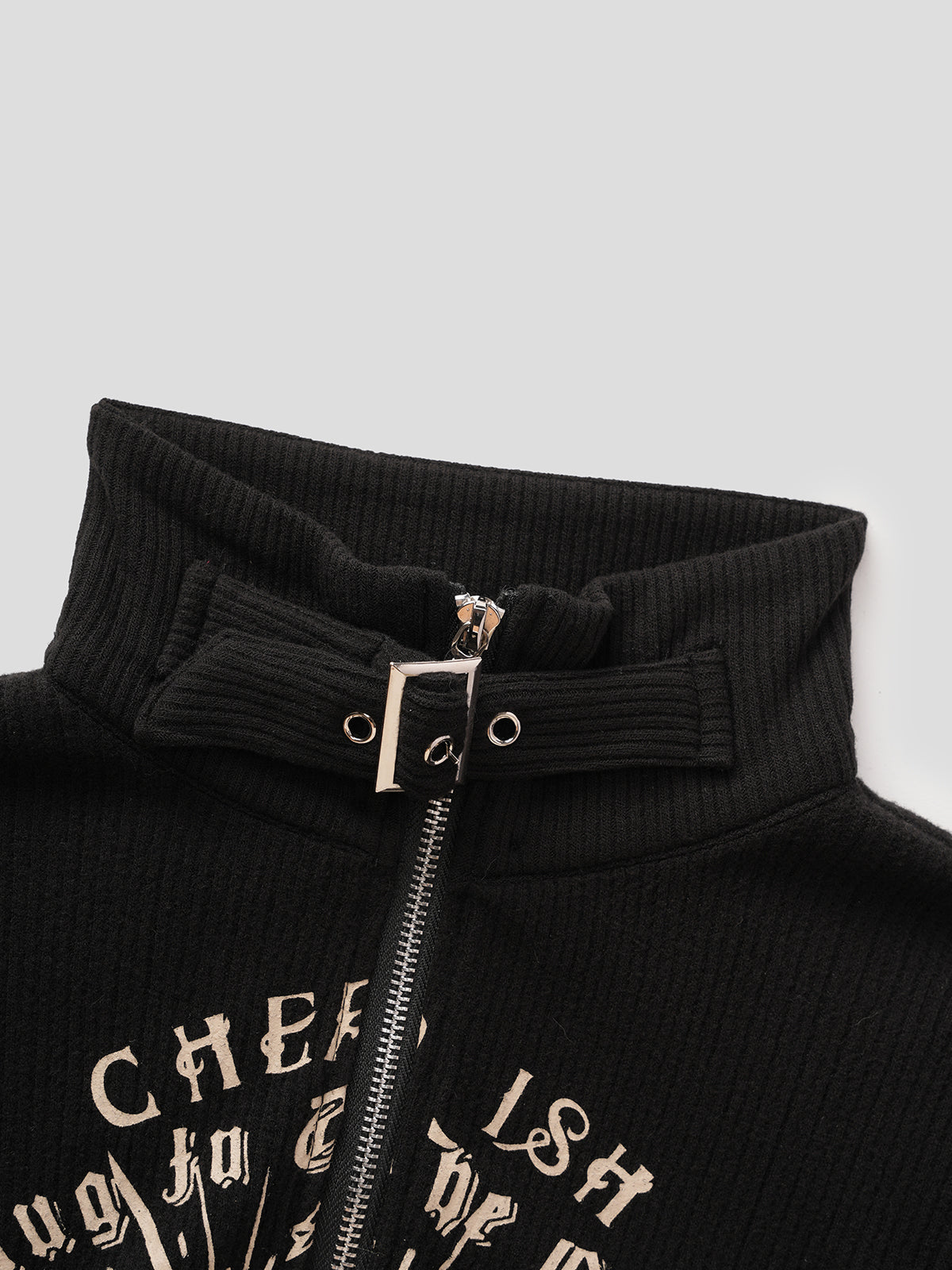Cherish Dawn Knit Coat – Noir Black