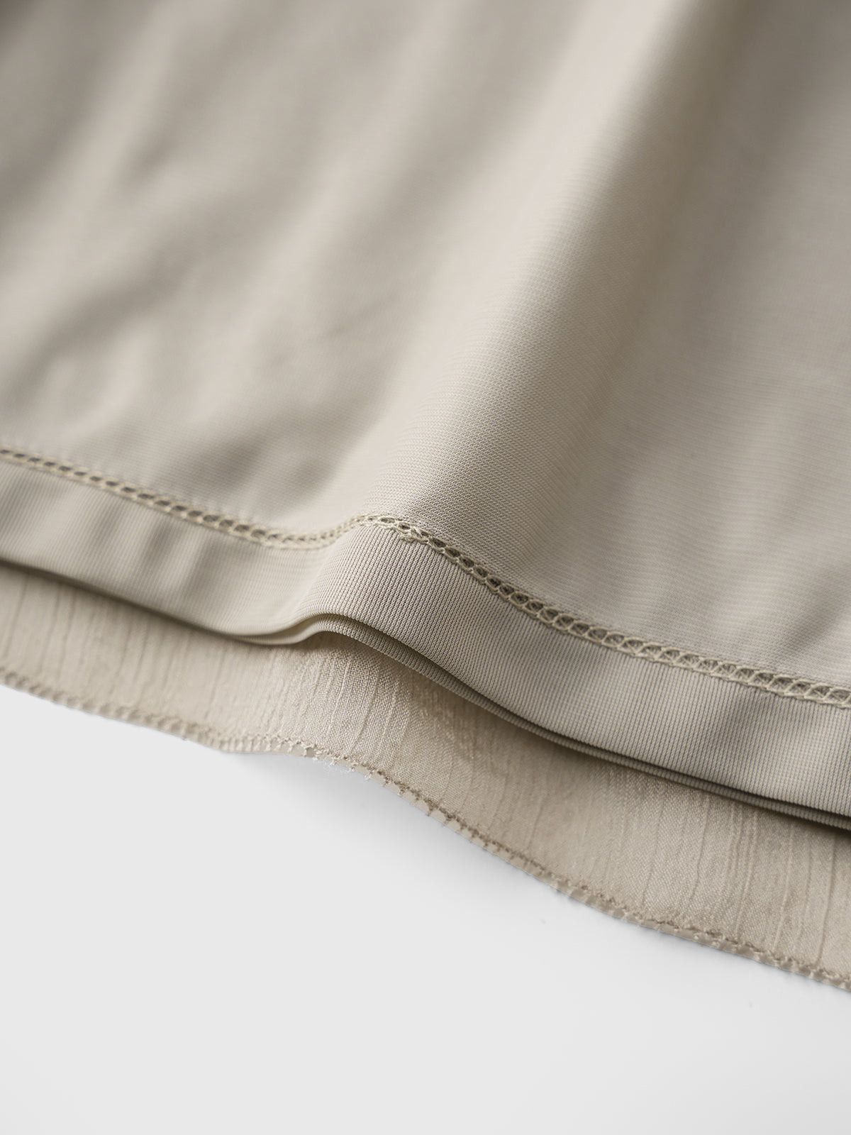 Pressed Petal Mini Skirt – Sand Beige