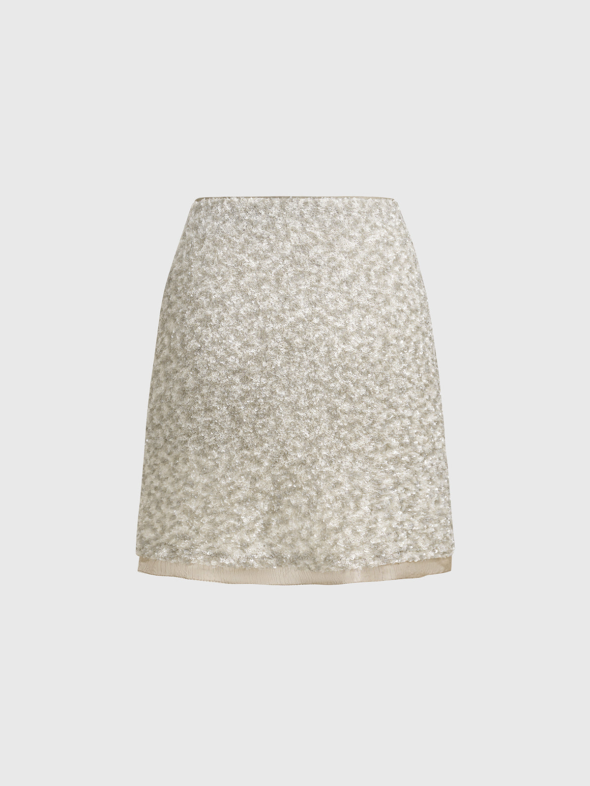 Pressed Petal Mini Skirt – Sand Beige
