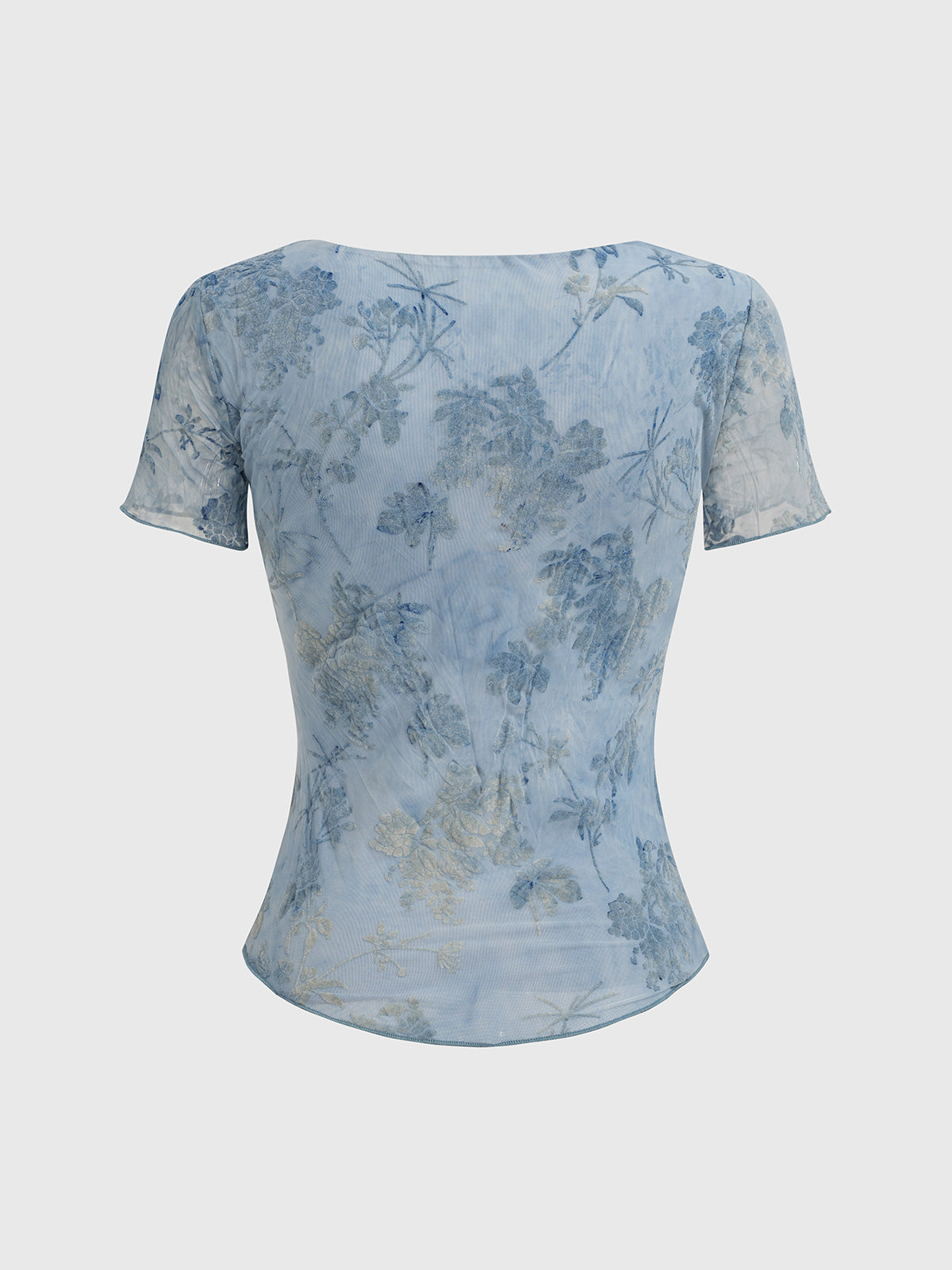 Faded Garden Mini Tee – Ice Blue
