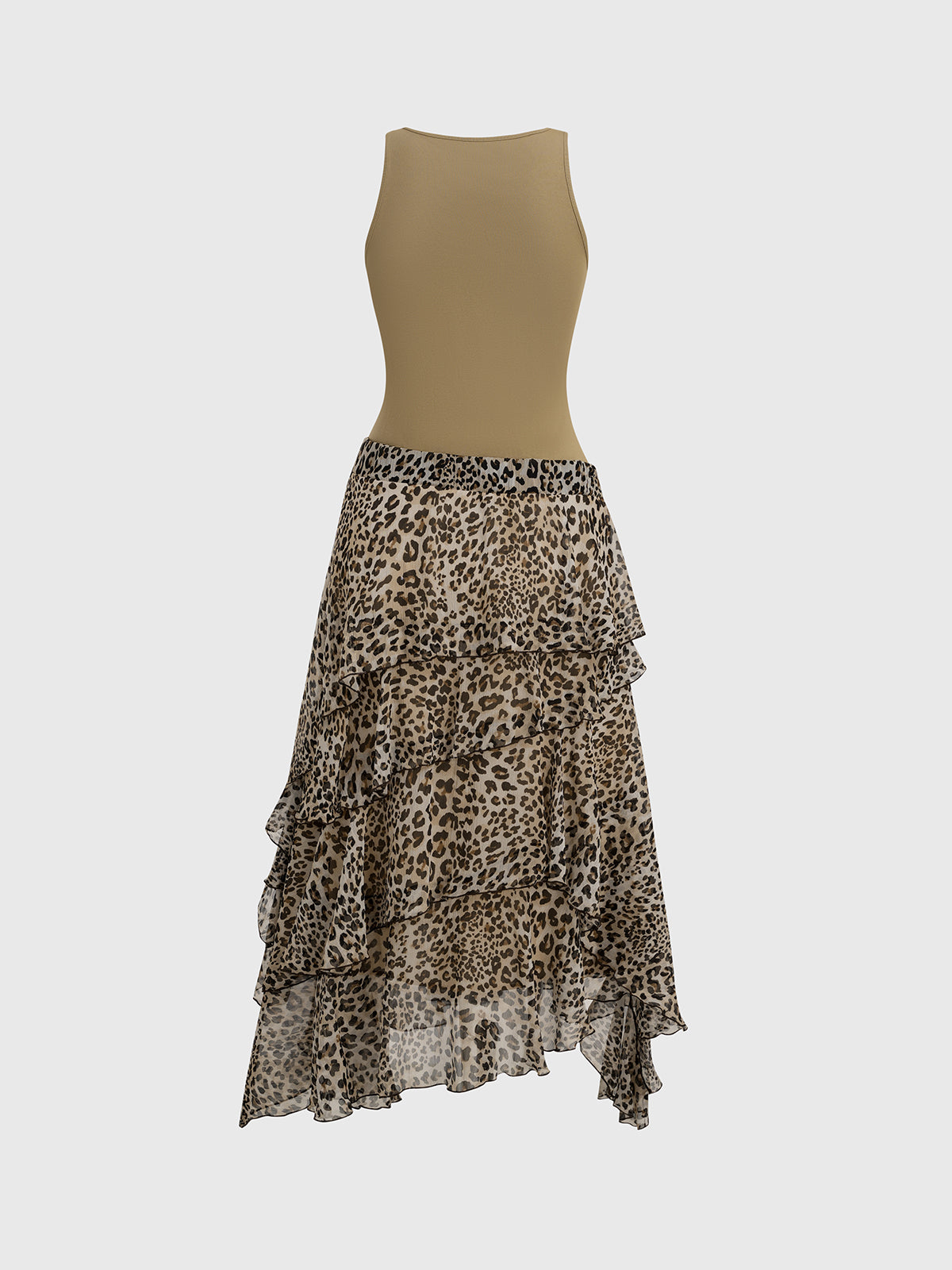 Wild Layer Mesh Maxi Dress – Cocoa Leopard