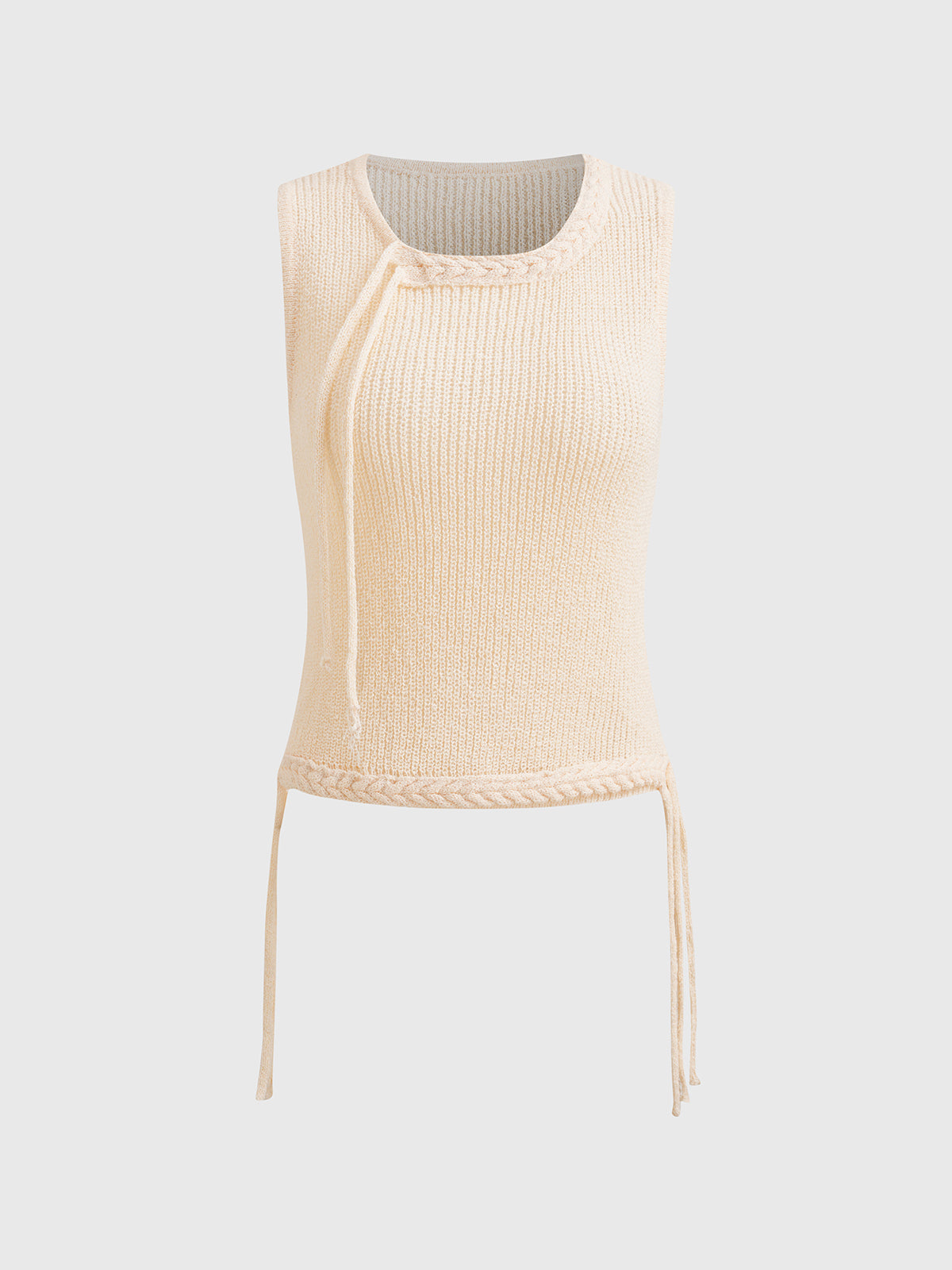 Desk to Date Knit Tank – Oat Beige