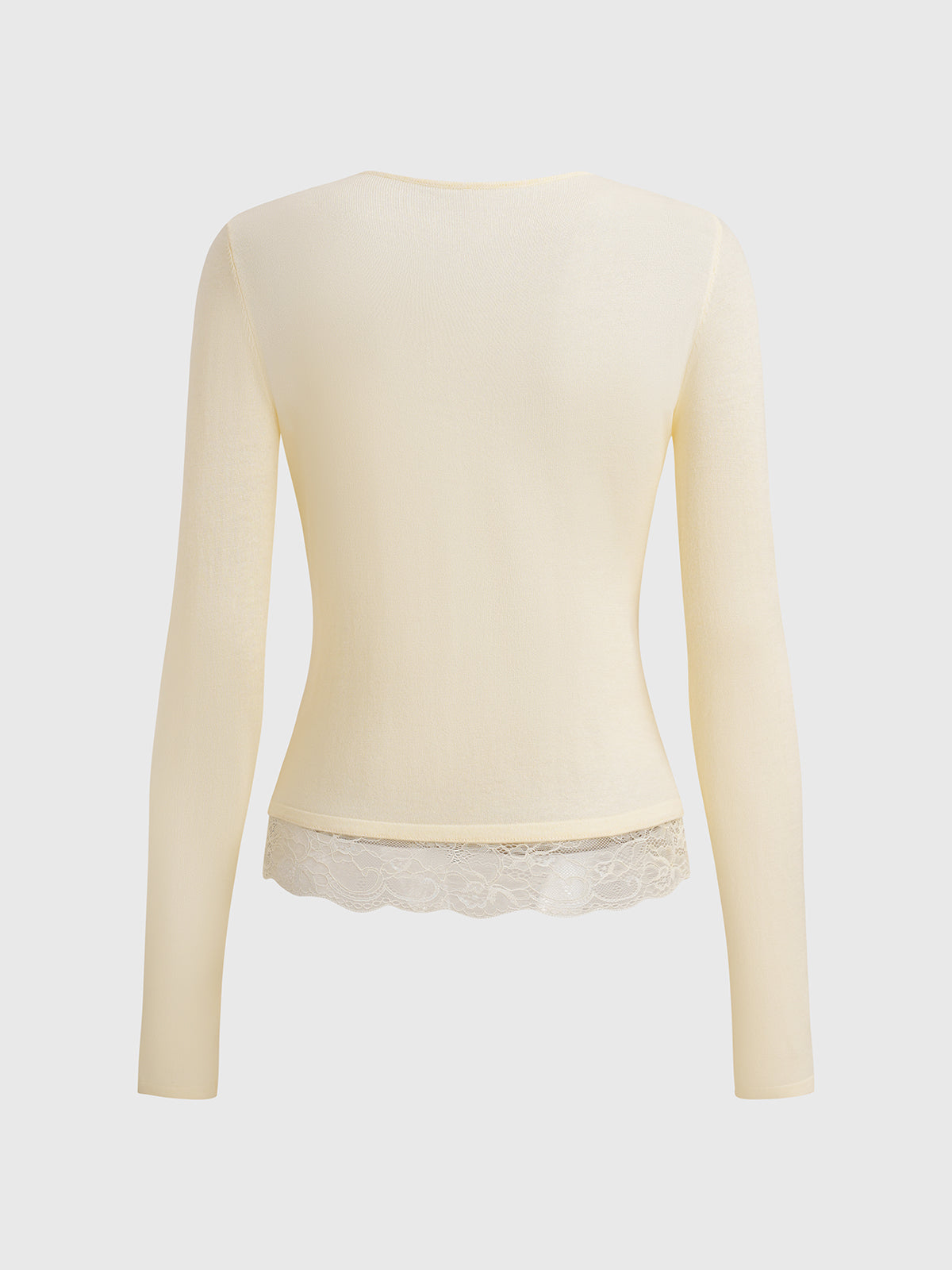 Undercover Lace Sleeve Top – Cream Vanilla