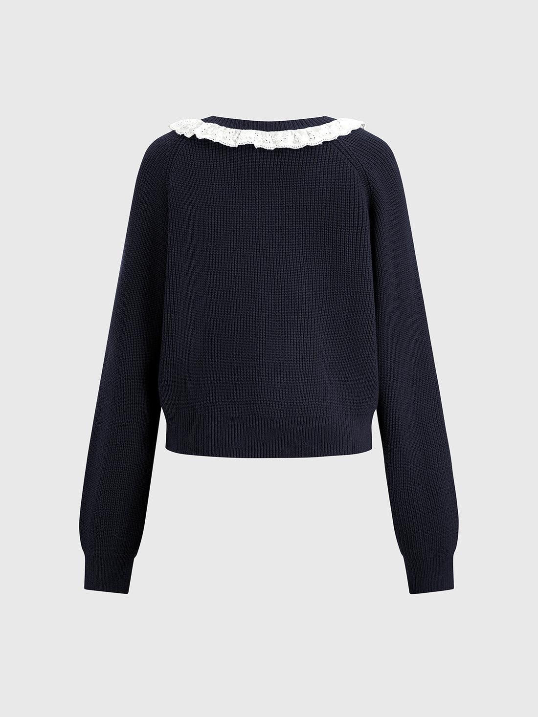 Little Whisper Knit Top – Navy Cream