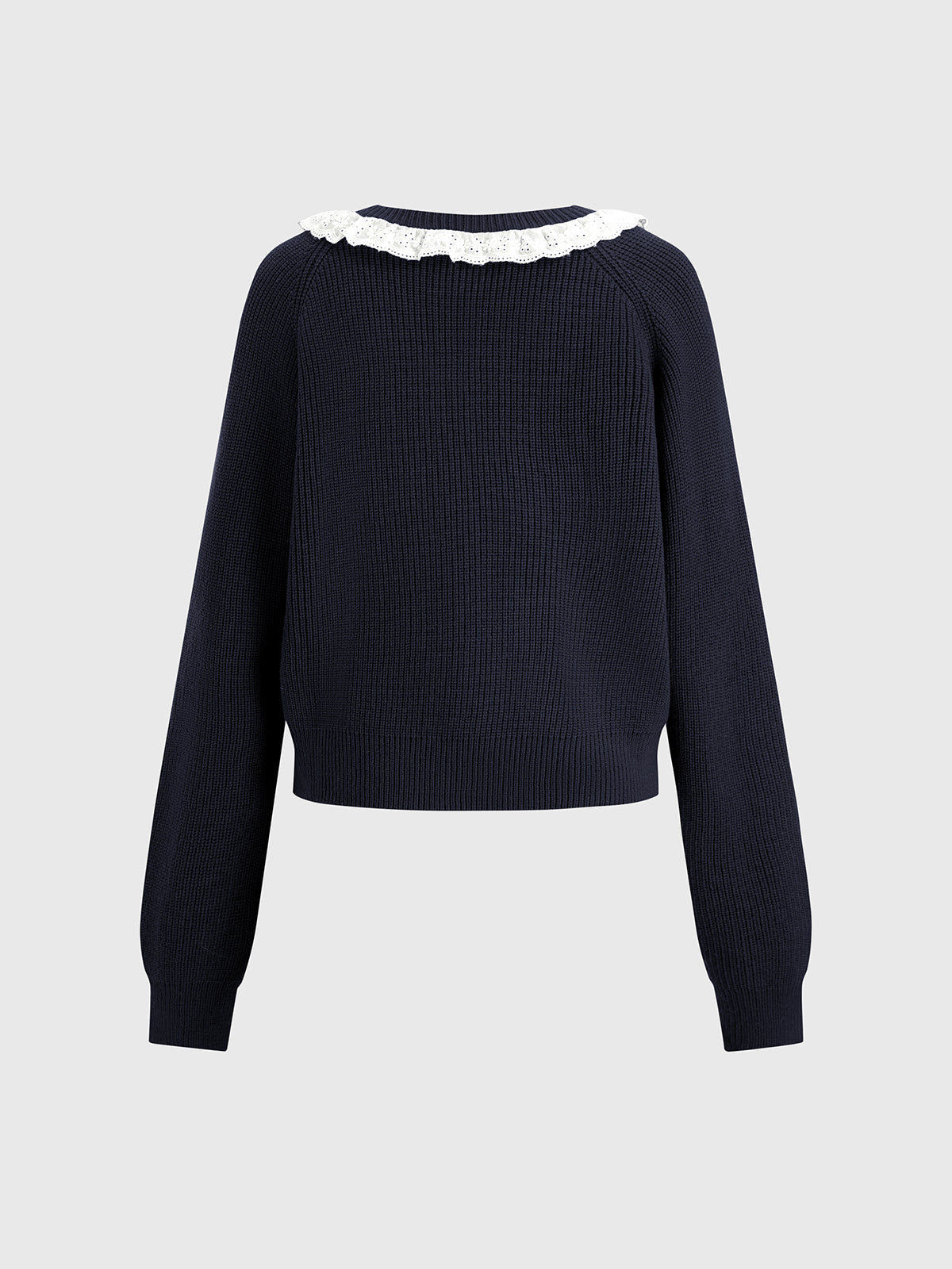 Little Whisper Knit Top – Navy Cream
