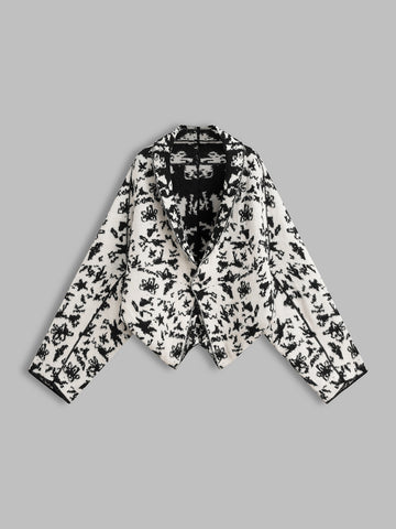 Talkative Texture Cardigan – Snow Ink