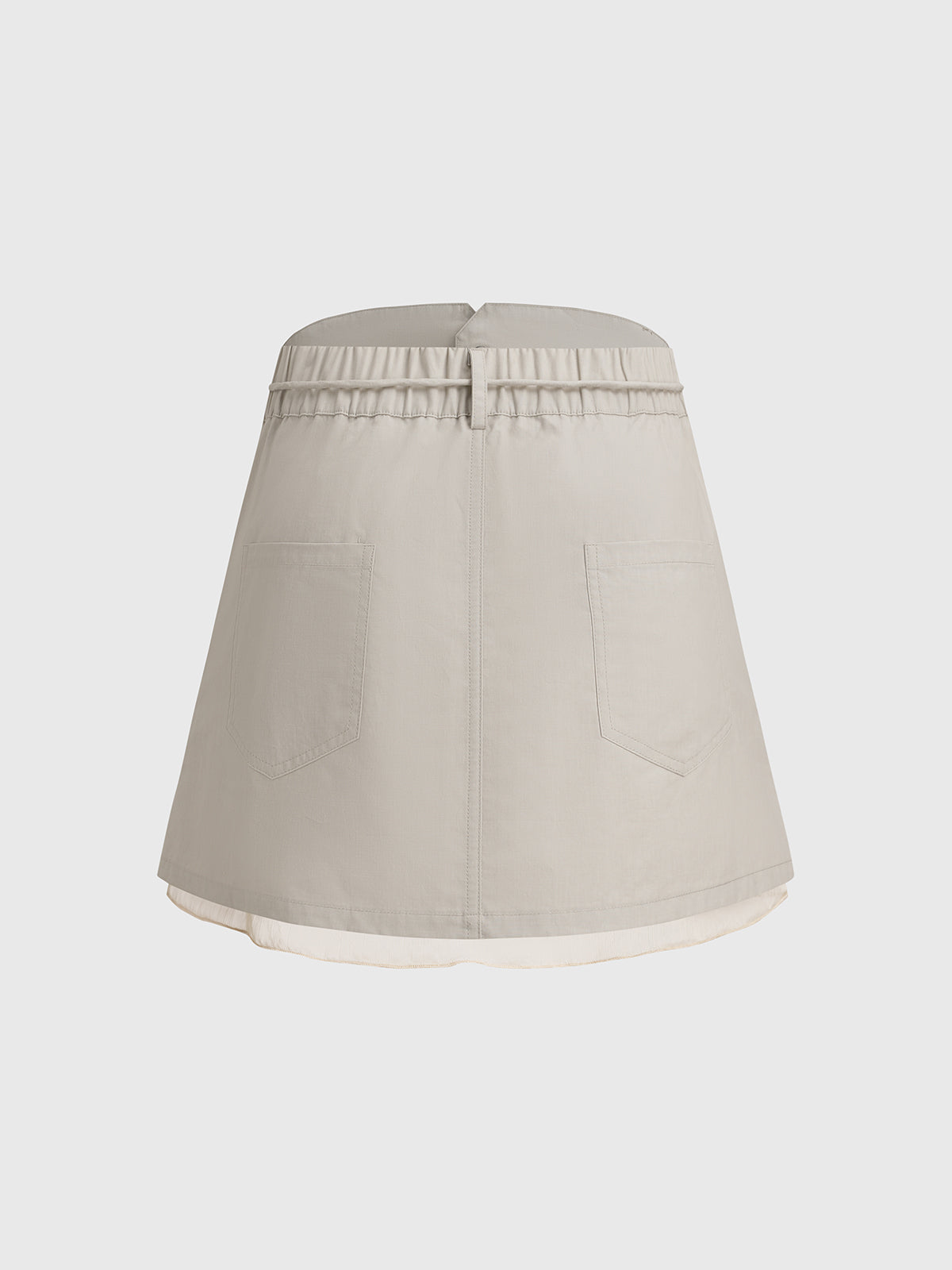 Rose Code A-Line Skirt – Sand Beige