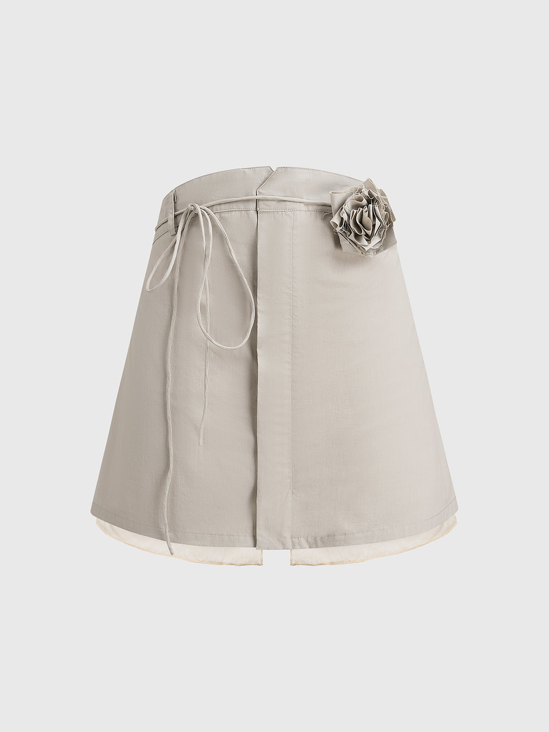 Rose Code A-Line Skirt – Sand Beige