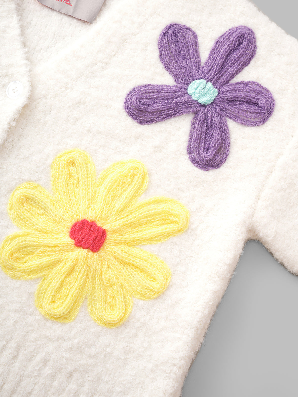 Petal Note Cardigan – Ivory Bloom