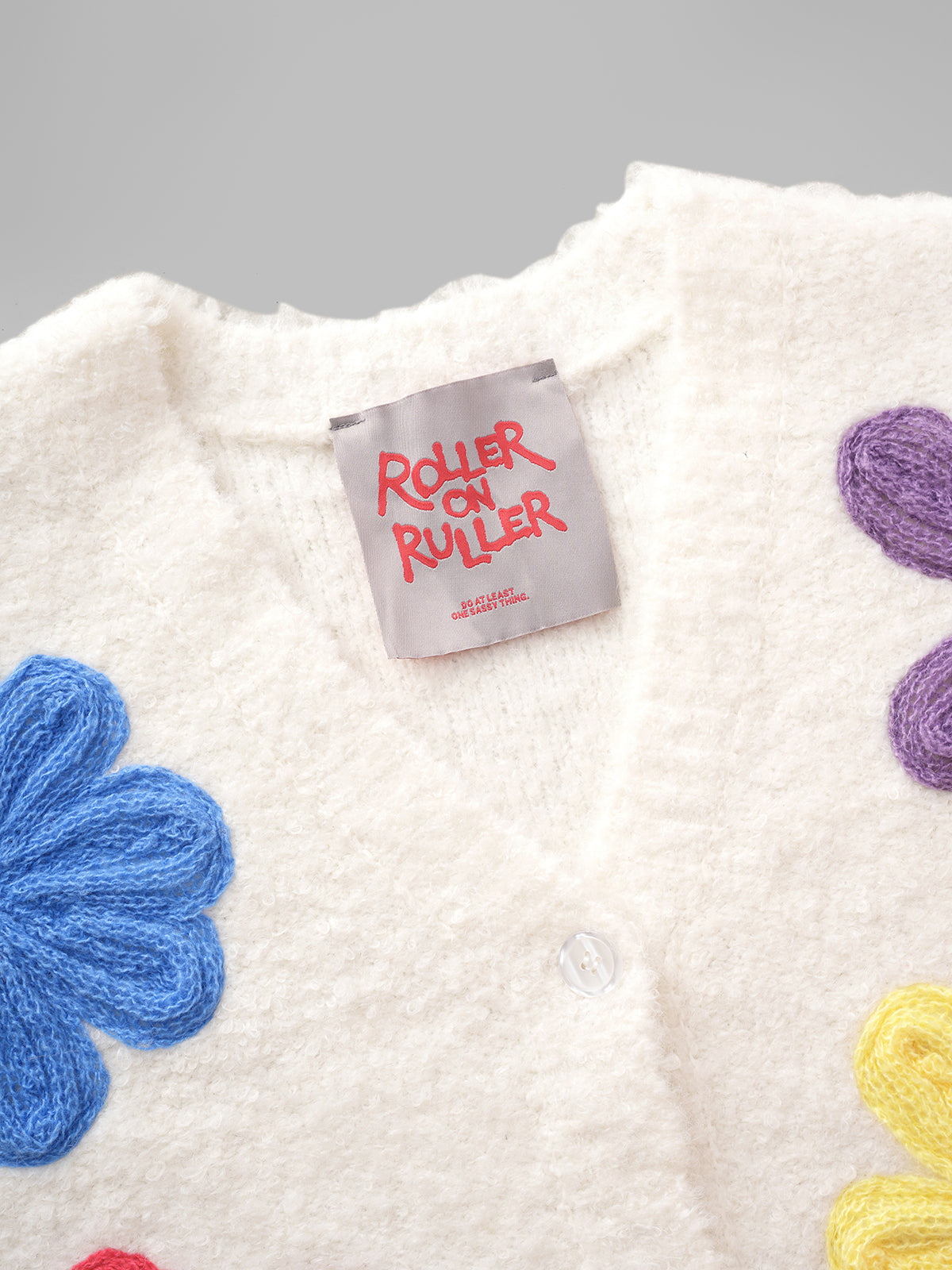 Petal Note Cardigan – Ivory Bloom