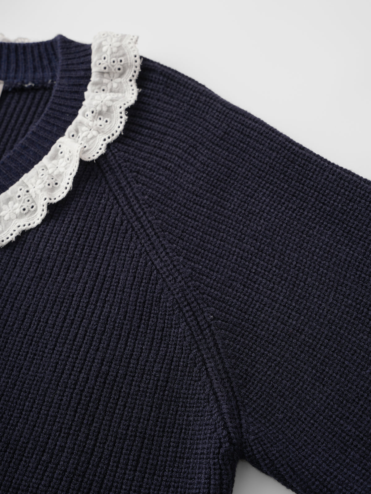 Little Whisper Knit Top – Navy Cream